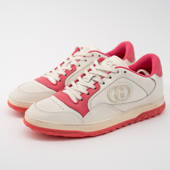 size 39G - Gucci Mac 80 Pink White Sneakers Leather - Picture 1 of 15